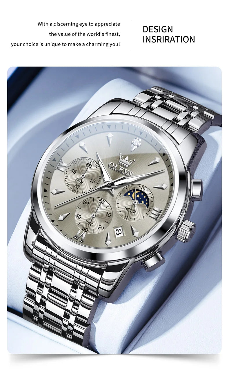 OLEVS luxury watch complete product view