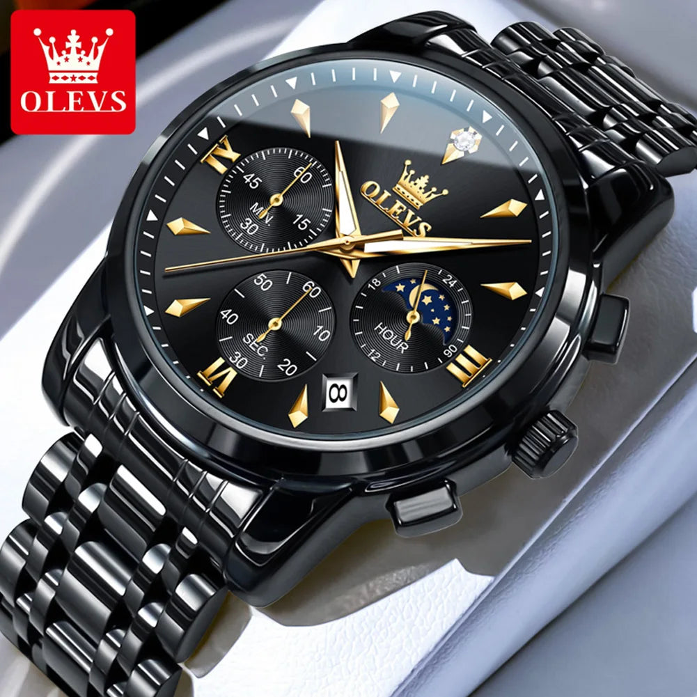 OLEVS 3639 luxury chronograph watch for men multicolor" 