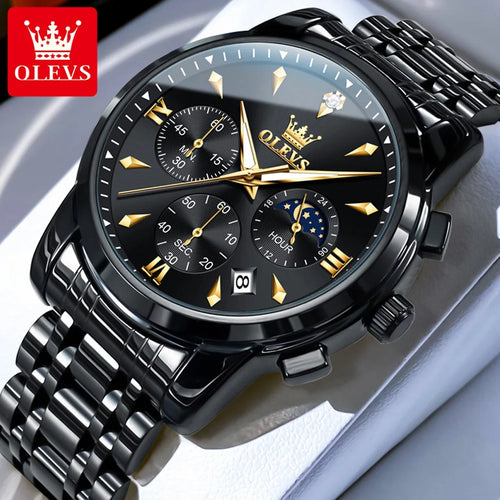 OLEVS 3639 luxury chronograph watch for men multicolor" 